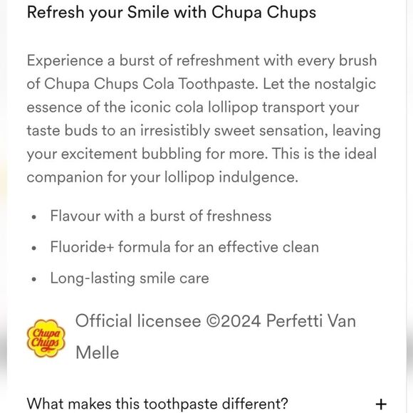 Hismile Chupa Chups Cola Flavored Toothpaste - Picture 3 of 4